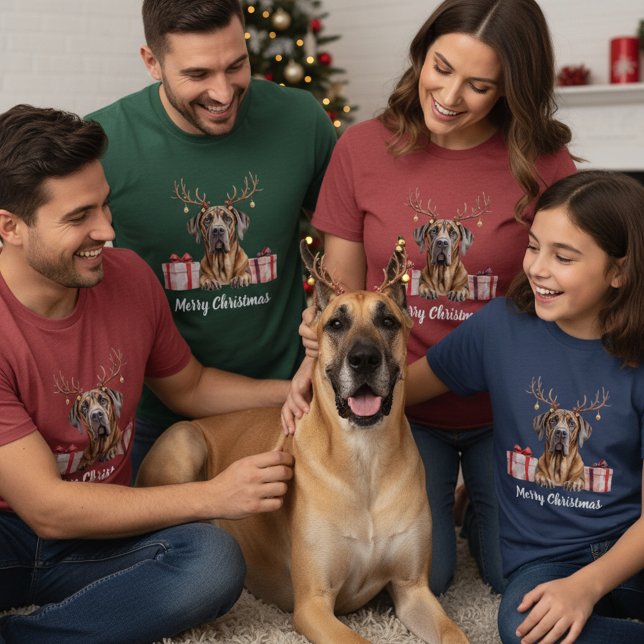 Great Dane Reindeer T Shirt (Skapare uppladdad)