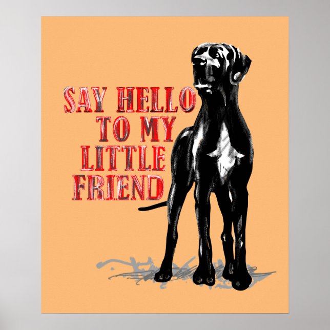 Great dane Roligt Poster (Framsidan)