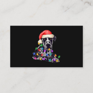 Great dane Santa Julgran Ljus Julafton Boys D. Visitkort