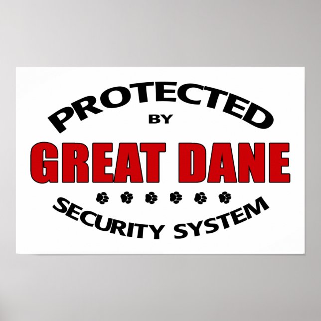 Great dane Security Poster (Framsidan)