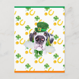 Great Dane Shamrock St. Patricks Day Helg Vykort