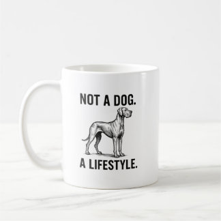 Great Dane Shirt – “Not a Dog. A Lifestyle.” Funny Kaffemugg