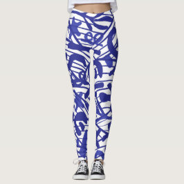 Great dane Silhouette blue Mönster Leggings