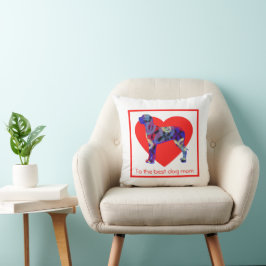Great dane Silhouette Hund Red Heart Mor's Day Kudde