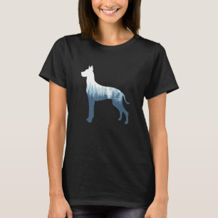 Great dane Silhouette-Hund utomhus T Shirt