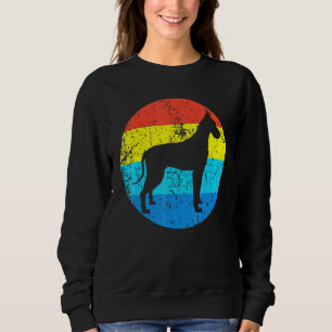 Great dane Silhouette Retro 1970-talets cirkel T Shirt