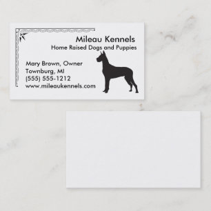 Great dane Silhouette Visitkort