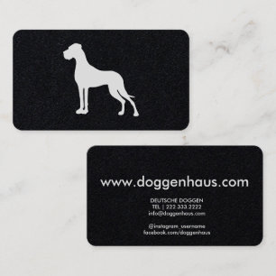 Great Dane-siluett Visitkort