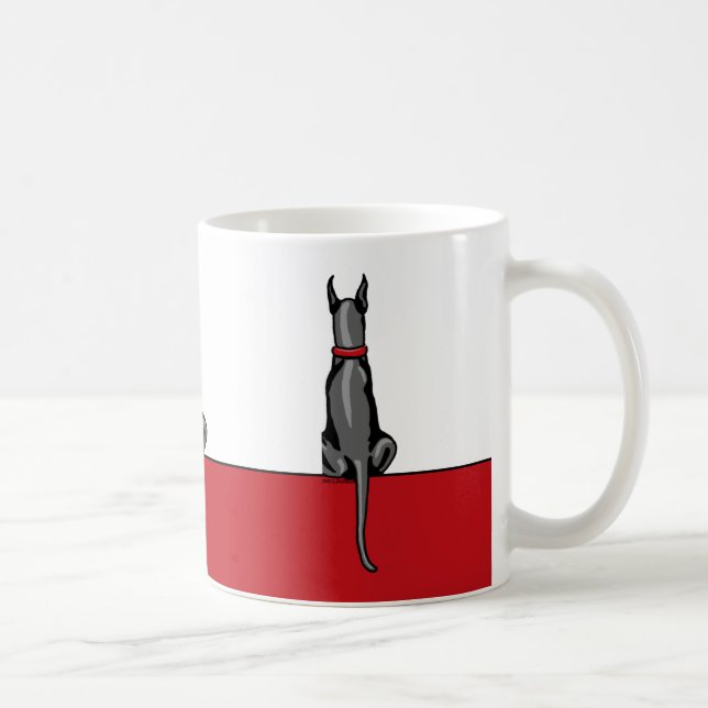 Great dane Sit Black Kaffemugg (Höger)