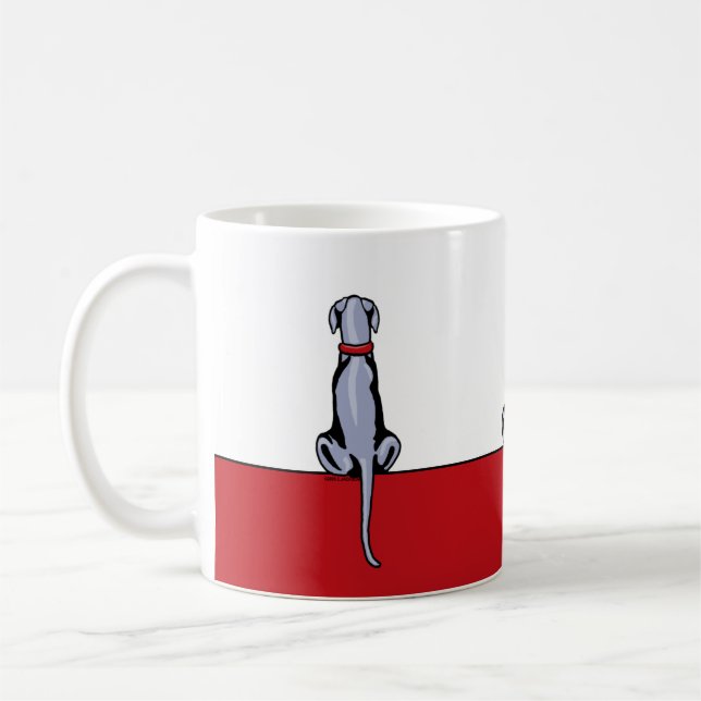Great dane Sit Blue UC Coffee Mugg (Vänster)
