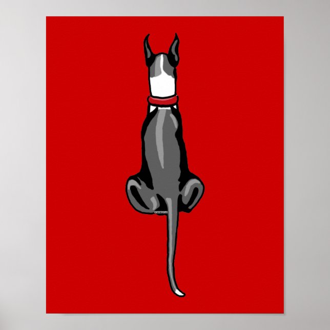 Great dane Sit Mantle Poster (Framsidan)