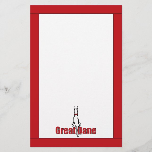 Great dane Sit White (Framsida)