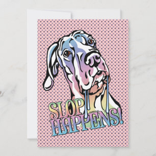 Great dane Slop Happens Pastel UC Inbjudningar
