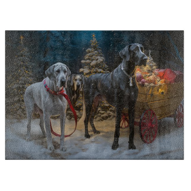Great dane Snowy Sleigh-juldekretet (Framsidan)