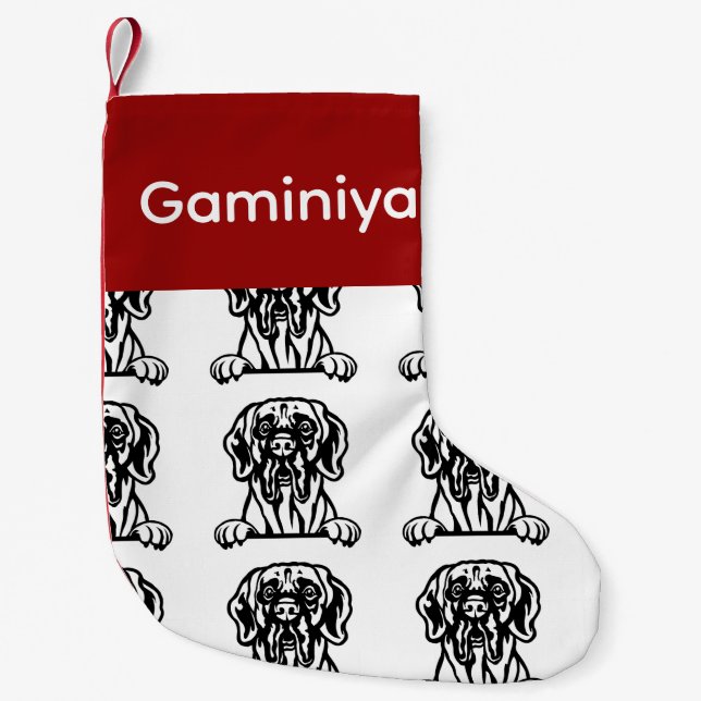 Great dane-sockar Anpassade hund socklar - Lägg Y Liten Julstrumpa (Framsidan)