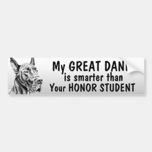 Great dane - som är mer smart än hederstudent - bildekal