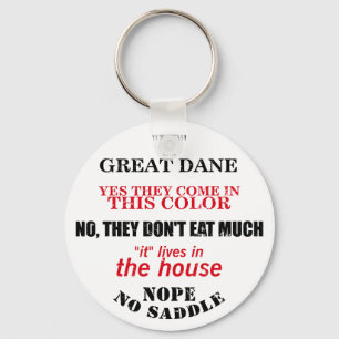 Great dane som går svar nyckelring