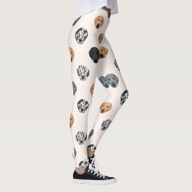 Great Dane Sött Hundälskare Mönster Leggings (Höger)