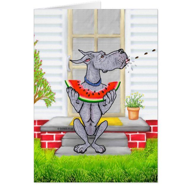 Great dane SPIT Blue Hälsningskort (Framsidan)