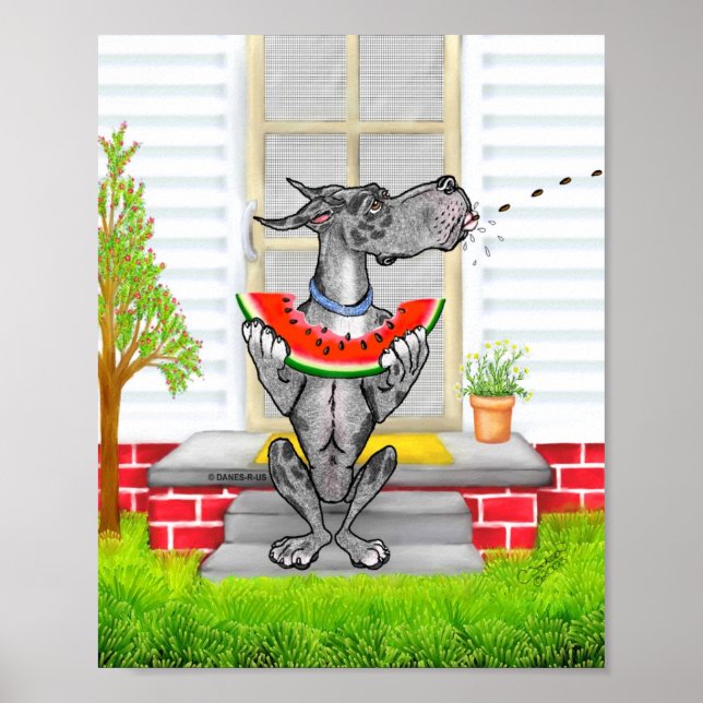 Great Dane SPOTTAR Merle Poster (Framsidan)