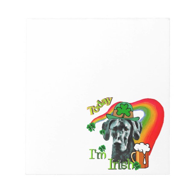 Great dane St patricks day Anteckningsblock (Framsida)