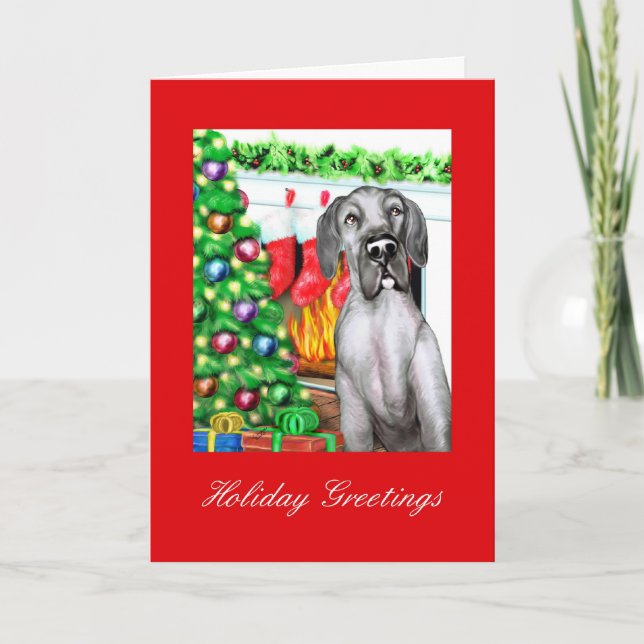 Great dane Stockings Black UC Helgkort (Framsida)