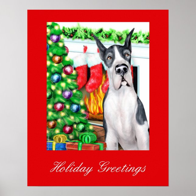 Great dane Stockings Mantle Poster (Framsidan)