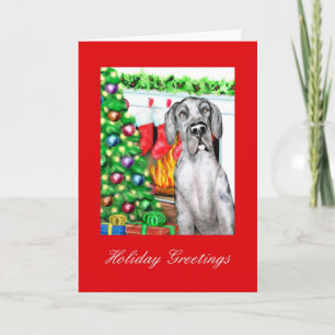 Great dane Stockings Merle UC Helgkort