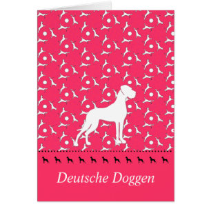 Great Dane Strawberry Red för uppfödare Hälsningskort