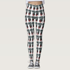 Great dane (svart) jul leggings