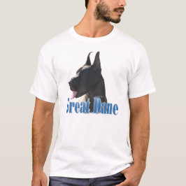 Great dane (svart) Namn T Shirt