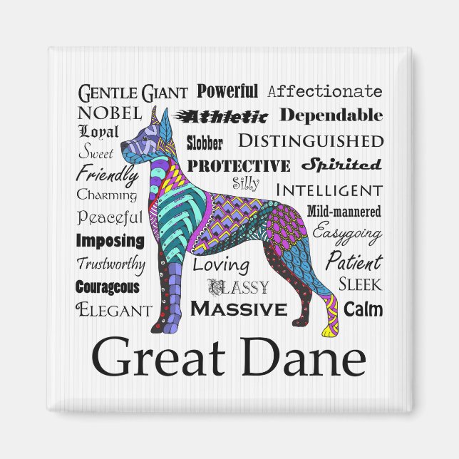 Great dane Traits Magnet (Framsidan)