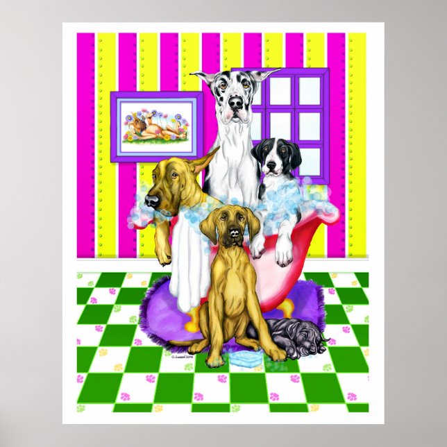 Great dane Tub Fullt Poster (Framsidan)