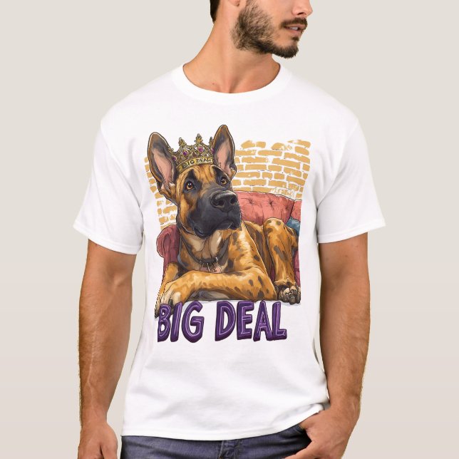 Great dane - Utformning av Tecknad med stor återhå T Shirt (Framsida)