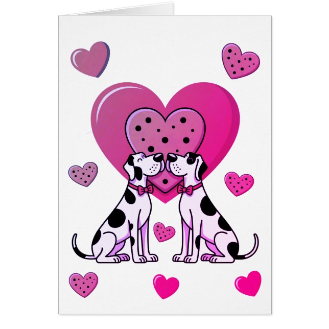 Great Dane Valentinstagkarte  Hälsningskort (Framsidan)