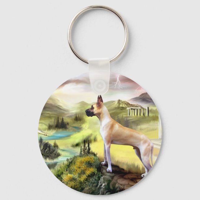 Great dane Valley of Zeus Keychain Nyckelring (Framsida)