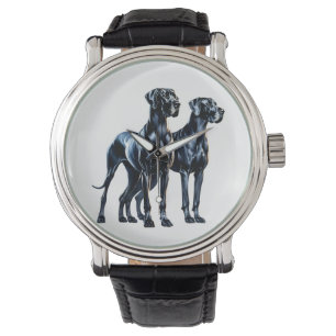 Great dane vattenfärg armbandsur