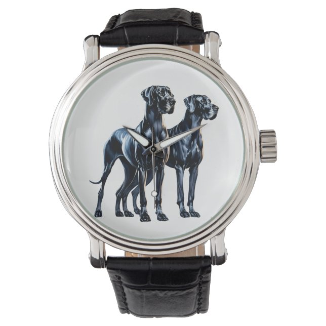 Great dane vattenfärg armbandsur (Framsida)