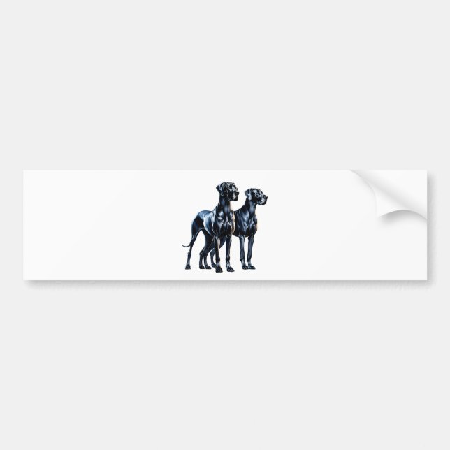 Great dane vattenfärg bildekal (Framsidan)