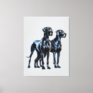 Great dane vattenfärg canvastryck