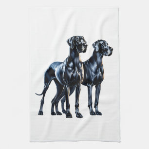 Great dane vattenfärg kökshandduk