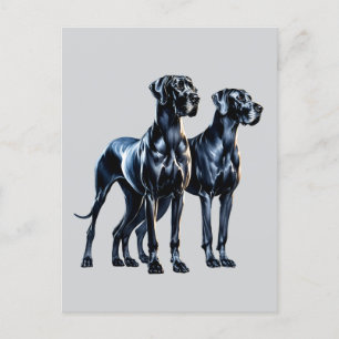 Great dane vattenfärg vykort