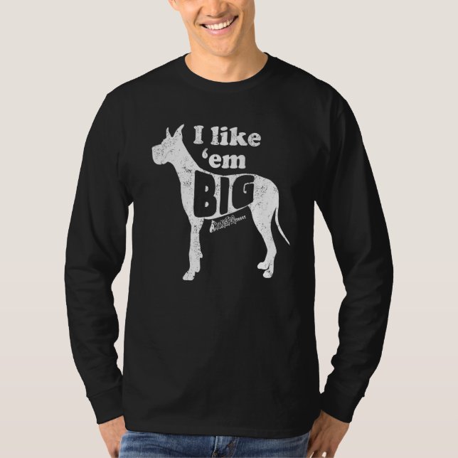 Great dane-växel I gillar Em Big Hund som besås öv T Shirt (Framsida)