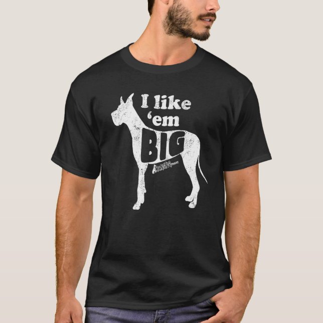 Great dane-växel I gillar Em Big Hund som besås öv T Shirt (Framsida)