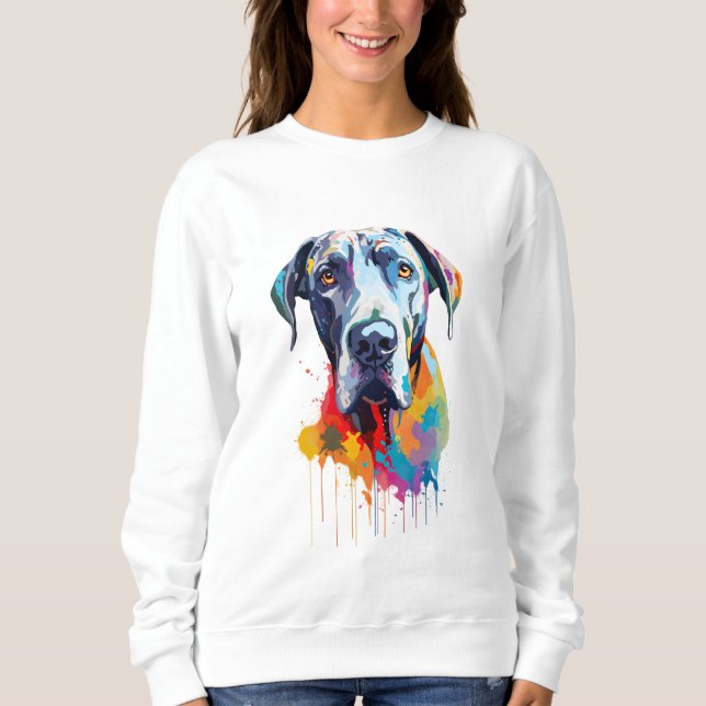 Great dane Vibrant och färgstark T Shirt (Framsida)