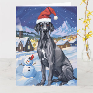 Great Dane Vinter Vonderland Julglädje Kort