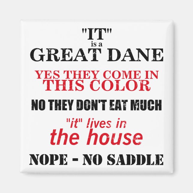 Great dane Walking Svarswers Magnet (Framsidan)