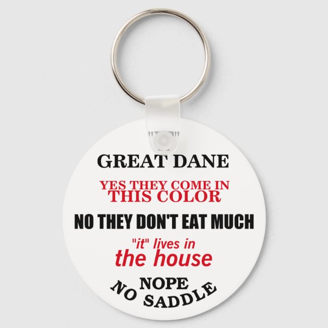 Great dane Walking Svarswers Nyckelring (Framsida)