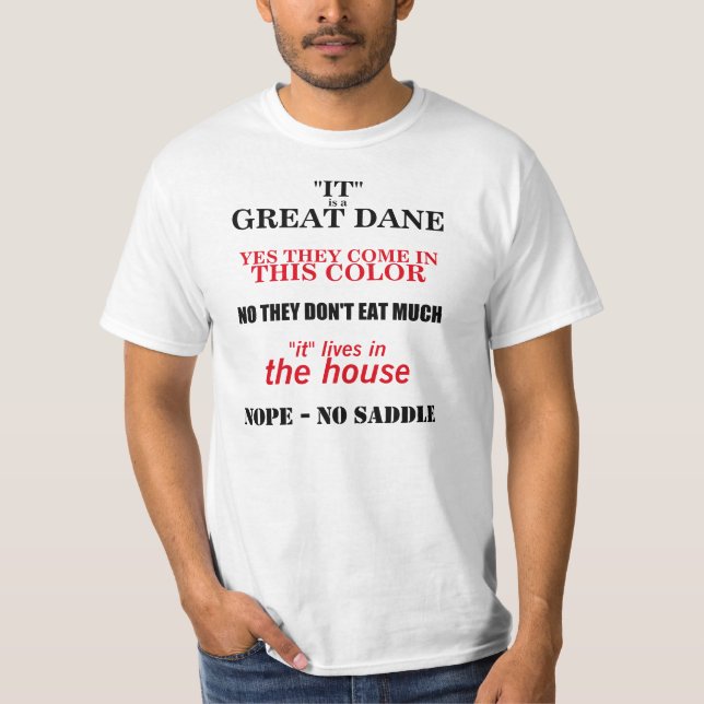Great dane Walking Svarswers Tee Shirt (Framsida)