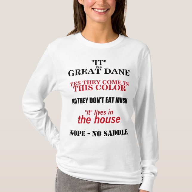Great dane Walking Svarswers Tee Shirt (Framsida)